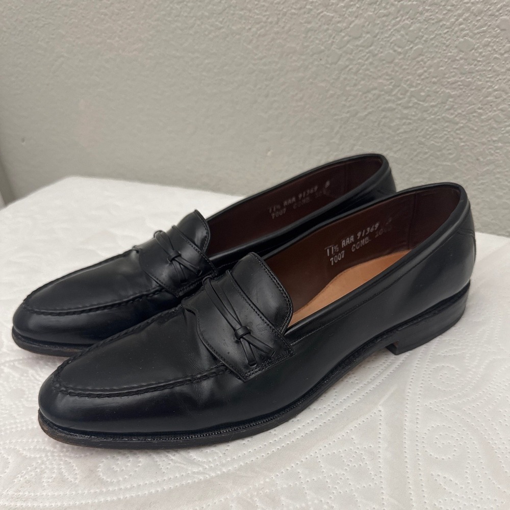 Allen Edmonds Barrington Black Leather Loafers Men's 11.5 AAA Narrow Vintage USA